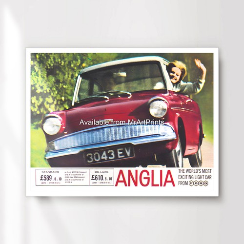 Ford anglia car advertising - anglia,