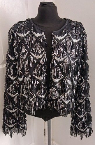 Next black and silver sequined - silver,