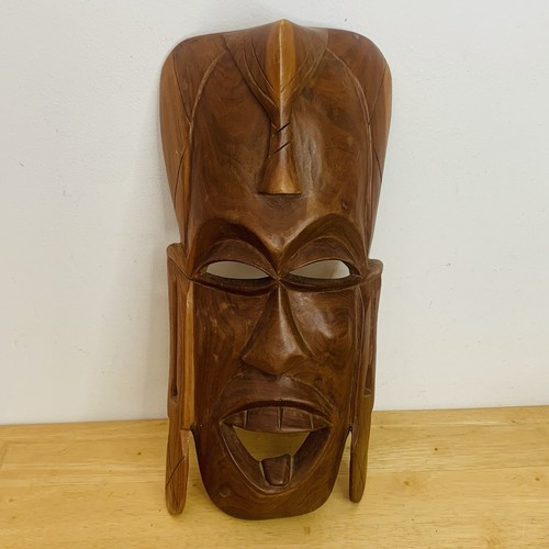 Tribal wooden face mask - tribal,