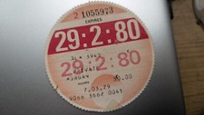 Rare Collectable old tax disc from FEB 1980.....................................