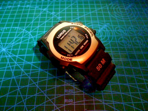 Mens black digital - lorus, by