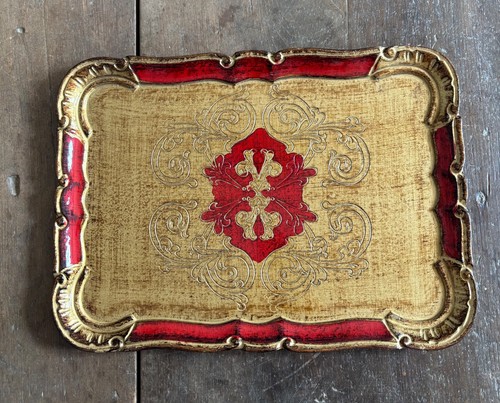 Florentine papermache tray - papermache,