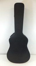Guitar Hard Carry Case with Soft Red Lining to fit Full Size Acoustic Black #W10