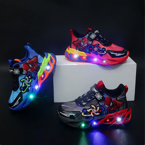 Boys spiderman led - boys, trainers