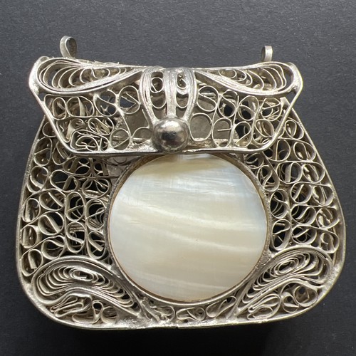 Vintage silver filigree - vintage, mini