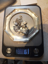 60 gram assorted scrap silver and  4  x 50% silver coins.