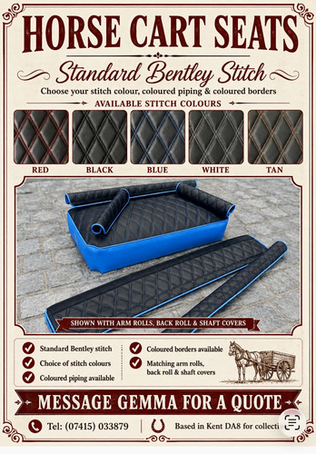 Bentley stitch cart seat arm - cart, seat,
