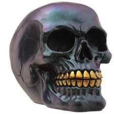 PETROL EFFECT SKULL ORNAMENT