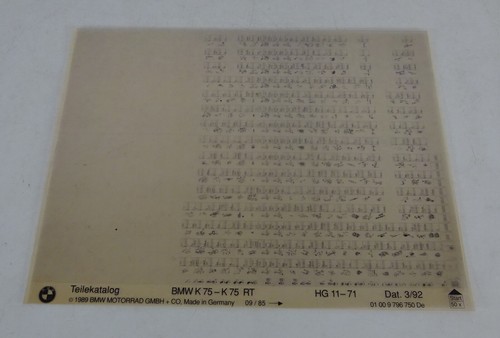 Microfiche spare parts catalog - parts,
