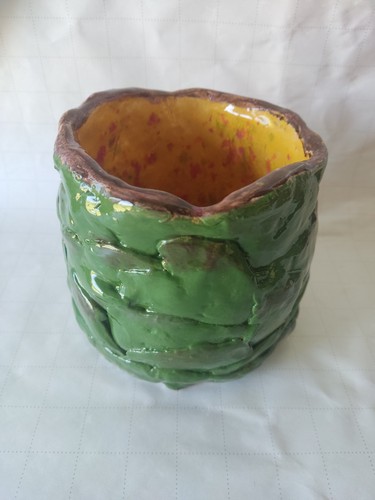 Pottery ceramic vase green - ceramic,