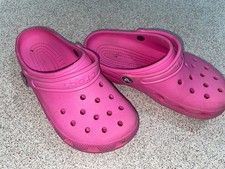 Crocs Womens UK Size 3 Pink Slip-On Sandals (VG COND)
