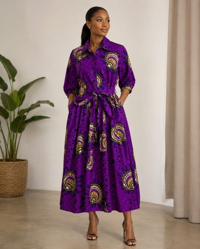 Purple and gold tribal dress - tribal,