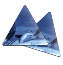 2x Triangle Coaster - Airplane