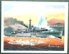 HMS AMETHYST  The Yangtse Incident    Illustrated Naval Card  FE09M