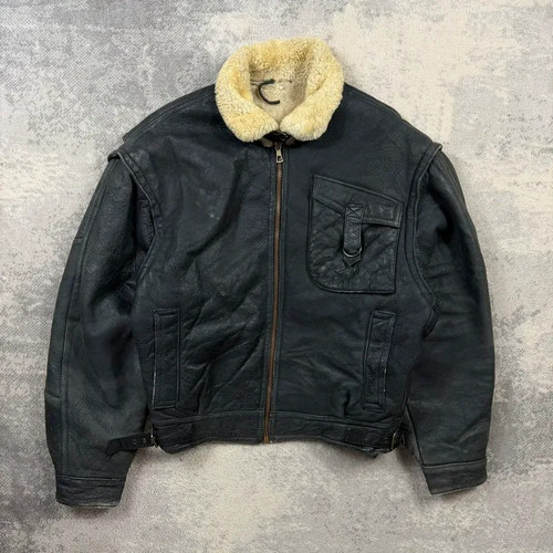 Shearling pilot jacket - b3,
