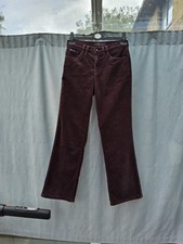 Per Una M&S Purple Velvet Bootcut Trousers UK 8 Short New
