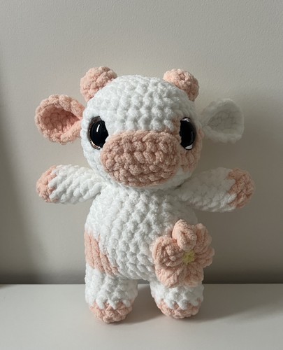Handmade crochet flower cow - crochet,