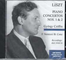 LISZT - PIANO CONCERTOS 1 7 2 - CZIFFRA - VERNIZZI - CONZ - RAI - 58/59 ARCHIPEL