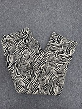 Mint Velvet Black Cream Patterned Capri Pants Trousers Size 16.Cotton Blend PN