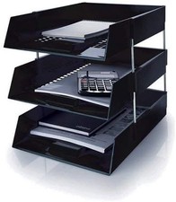 5 Star A4 Black Letter Trays
