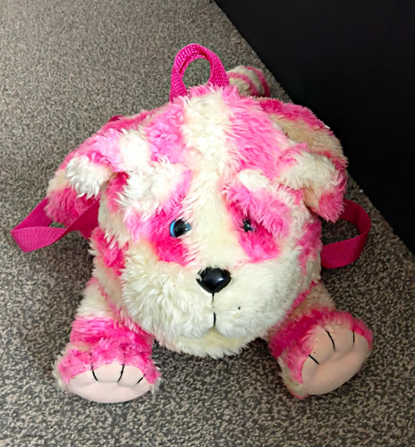 Bagpuss pink white striped - &,