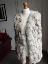 Beige Brown Real Fox Fur