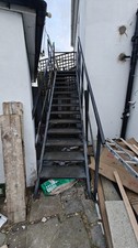 Galvanized steel external staircase with small balcony area , RR £2399