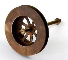 Vintage Solid Brass 2" Plug Hole Wheel for Belfast Butler Sink - Old Shop Stock
