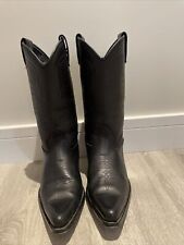 Joe Sanchez western cowboy boots EU 43 UK 9 VGC cuban heel embroidered leather