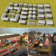 N Gauge 1/148 Model Train Railway Layout Christmas Kiosk Market Buildings 20x