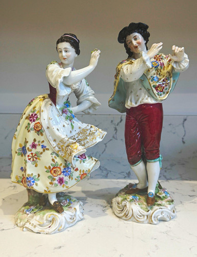 Pair antique volkstedt - antique,