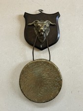 Antique Oak & Brass Ram’s