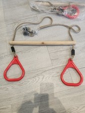 WOODEN TRAPEZE BAR WITH PURPLE