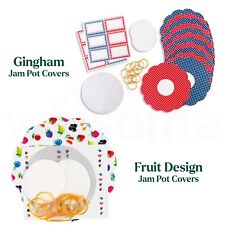 Jam Pot Covers 1lb 2lbJar Preserves Pickle Label Wax Seal Disc Chutney Cellophan