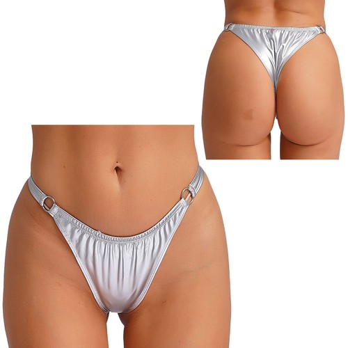 Glossy patent leather - patent, thong