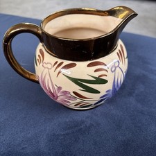 Vintage Wade Harvest Ware Lustreware Jug, Hand Painted Flowers 11cm tall 48832 