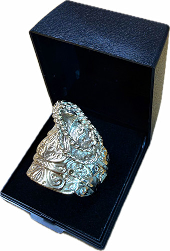 9ct gold saddle ring - gold,