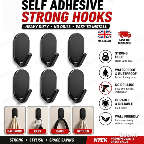 Self adhesive strong hooks - adhesive,