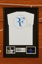 Signed Framed Roger Federer RF Nike Tennis Shirt Wimbledon Grand Slam 2