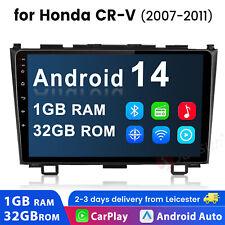 For Honda CRV 2007-2011 Android 14 Car Stereo Radio Apple CarPlay GPS Sat Nav BT