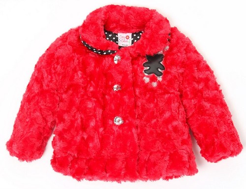 Cutey couture red teddy coat - cutey,