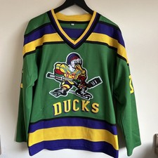 Mighty Ducks Vintage Ice Hockey Jersey Embroidered, Size Small Goldberg TV  Film
