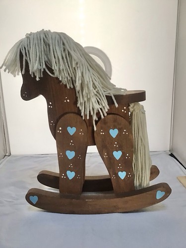 Vtg wooden rocking - 15",