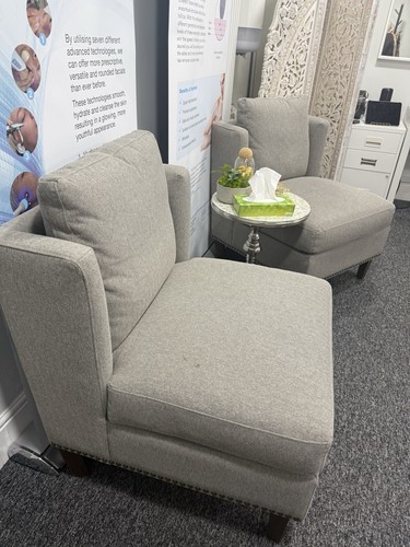Pair costco grey fabric - of,