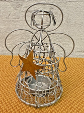 Vintage MCM Silver Wire Angel