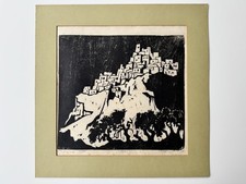Jacob Pins Signed Woodcut