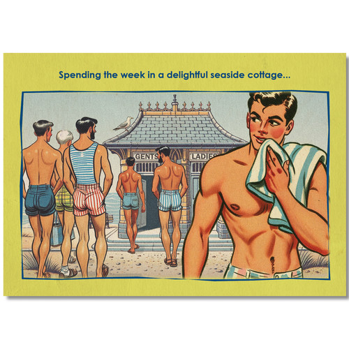 Funny gay postcard inspired - , by