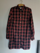 Fred Perry Reissues Black Red Tartan Shirt Dress  - Size 12