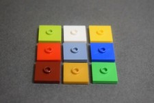 Lego 87580 Plate Tiles Central Stud 2x2 Pack of 5