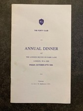 Cricket - 40 Club Dinner Menu 1995 with 13 autographs (Cowdrey, Evans etc)